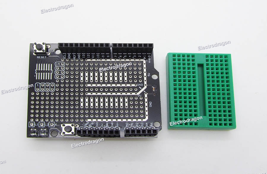 Arduino Protoshield Shield w/Mini Breadboard - ElectroDragon
