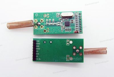 CC1101 sans Fil Module avec SMA Antenne Binghe CC1101 433M Module émetteur, Modul de Transmission de données avec SMA antenne adhésive DC 1.9-3.6V Interface SPI Compatible avec Arduino