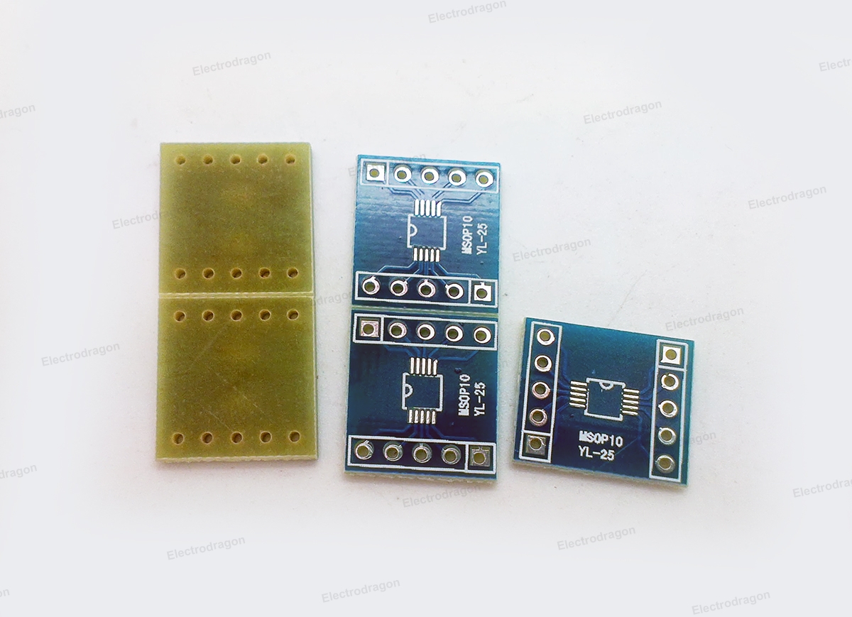 5PCs SMD to DIP IC Chip Convert Board [Package, Footprint] ElectroDragon