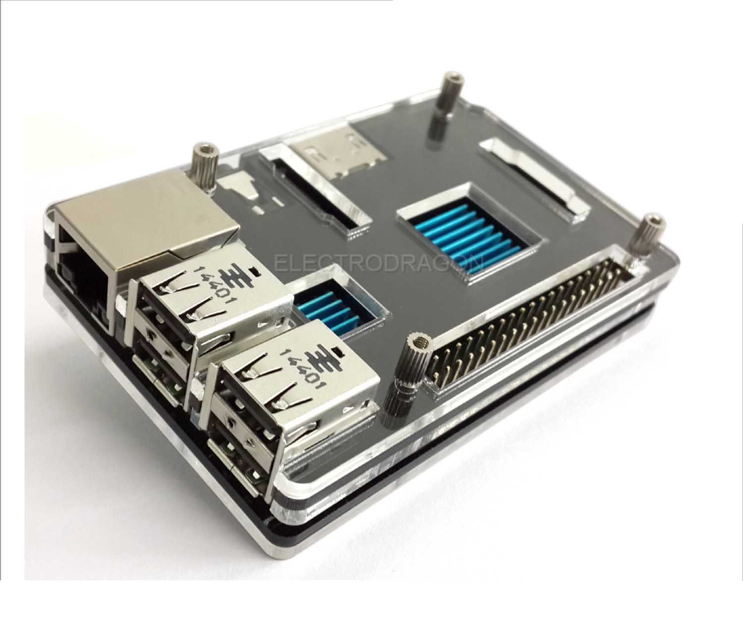 Stack Rainbow Dual-Color Case for Raspberry Pi 2-B - ElectroDragon
